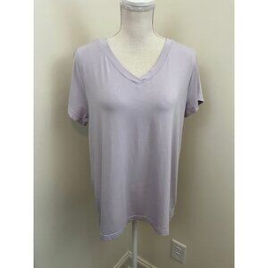 Fishers Finery Lavender Short Sleeve Top Size Medium